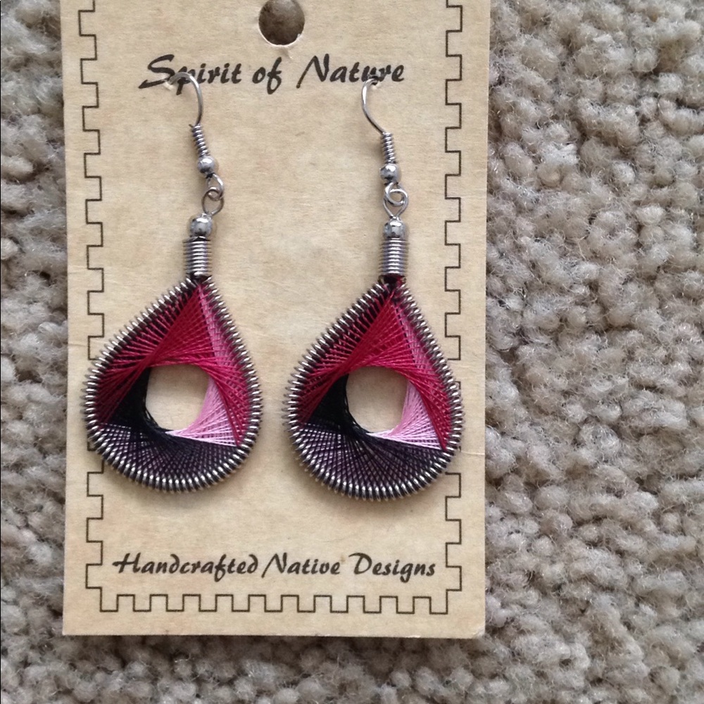 New Handcrafted Pink/Purple Earrings